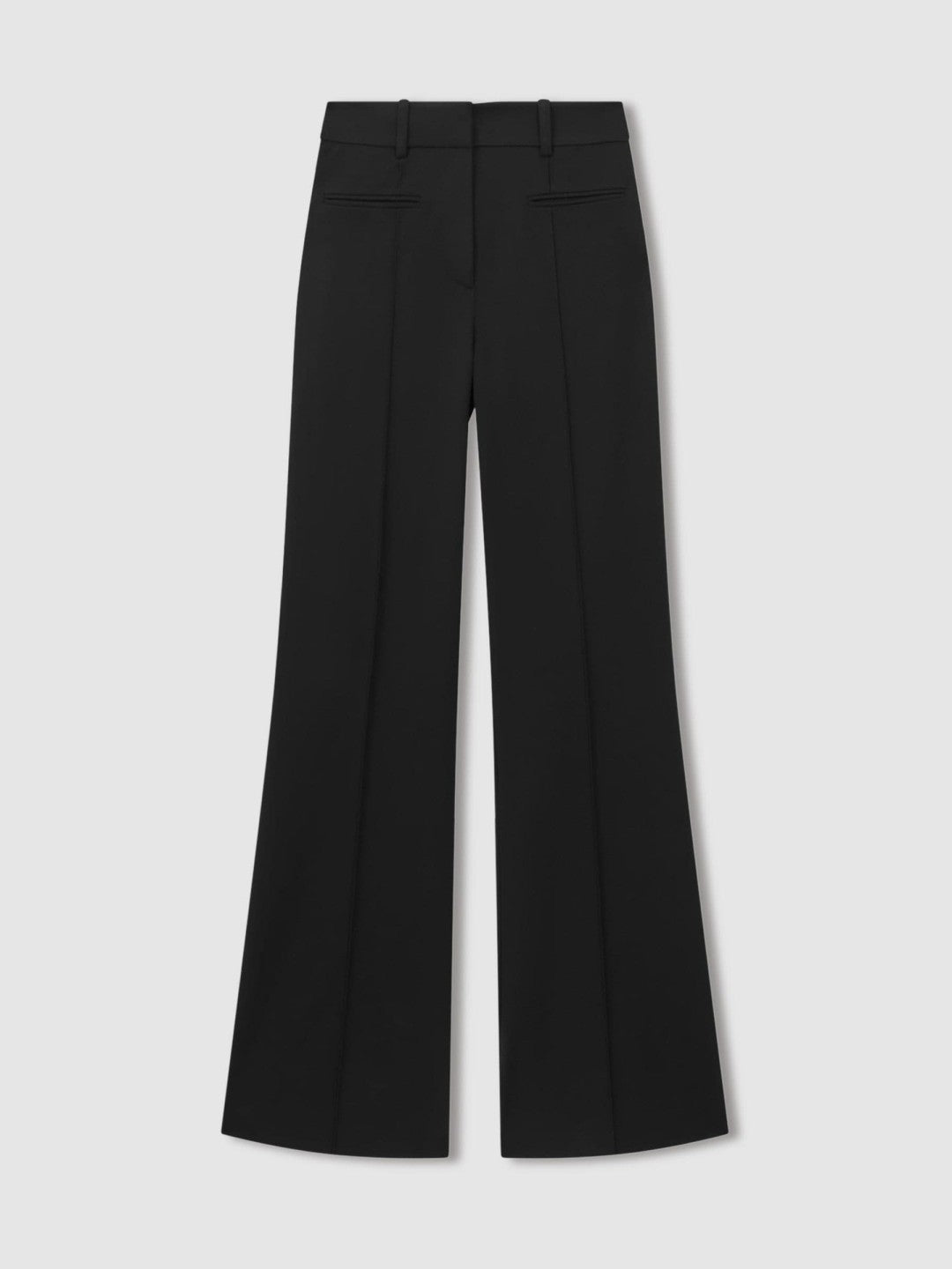 Reiss | High Rise Flared Trousers in Black