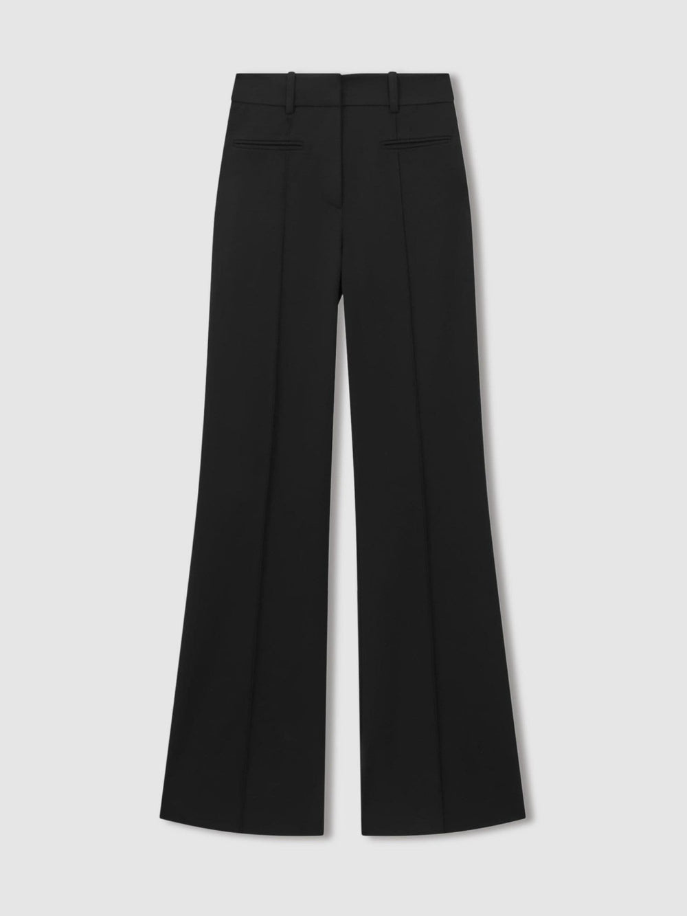 Reiss | High Rise Flared Trousers in Black