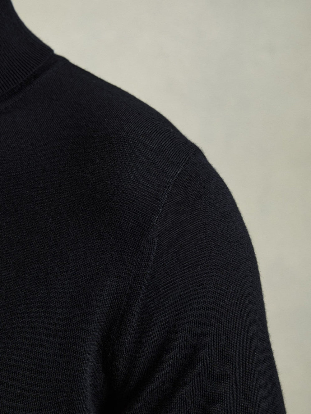 Reiss | Slim Fit Merino Wool Roll Neck Jumper in Navy