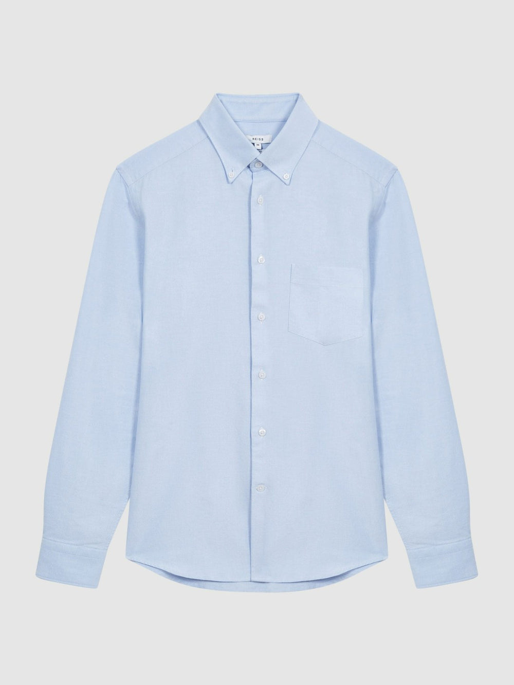 Reiss | Soft Wash Button Down Oxford Shirt in Soft Blue