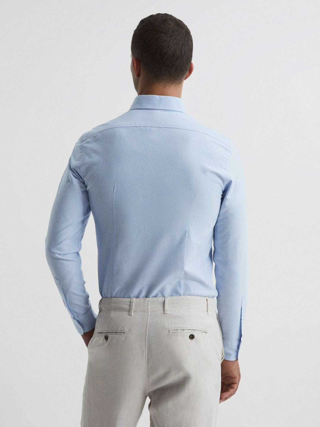 Reiss | Soft Wash Button Down Oxford Shirt in Soft Blue