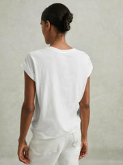 Reiss | Cotton-Jersey Crew Neck T-Shirt in White