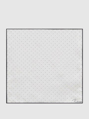 Reiss | Polka Dot Silk Pocket Square in White