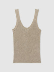 Reiss | Metallic Vest Top in Gold