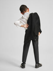 Reiss | 4-9 yrs Single Breasted Velvet Blazer in Black