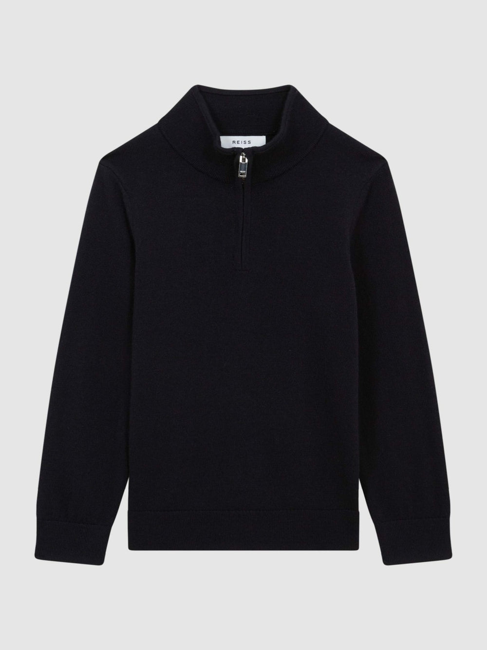Reiss | 4-9 yrs Merino Wool Zip-Neck Jumper in Navy