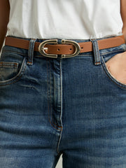 Reiss | Horseshoe Belt in Tan