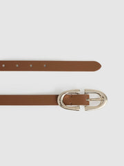Reiss | Horseshoe Belt in Tan