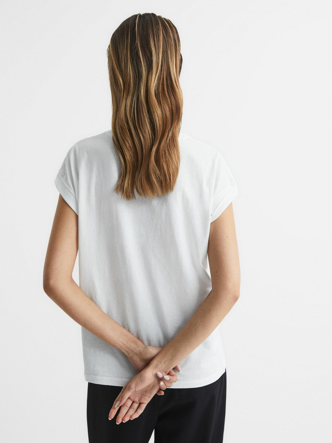 Reiss | Cotton-Jersey Crew Neck T-Shirt in White