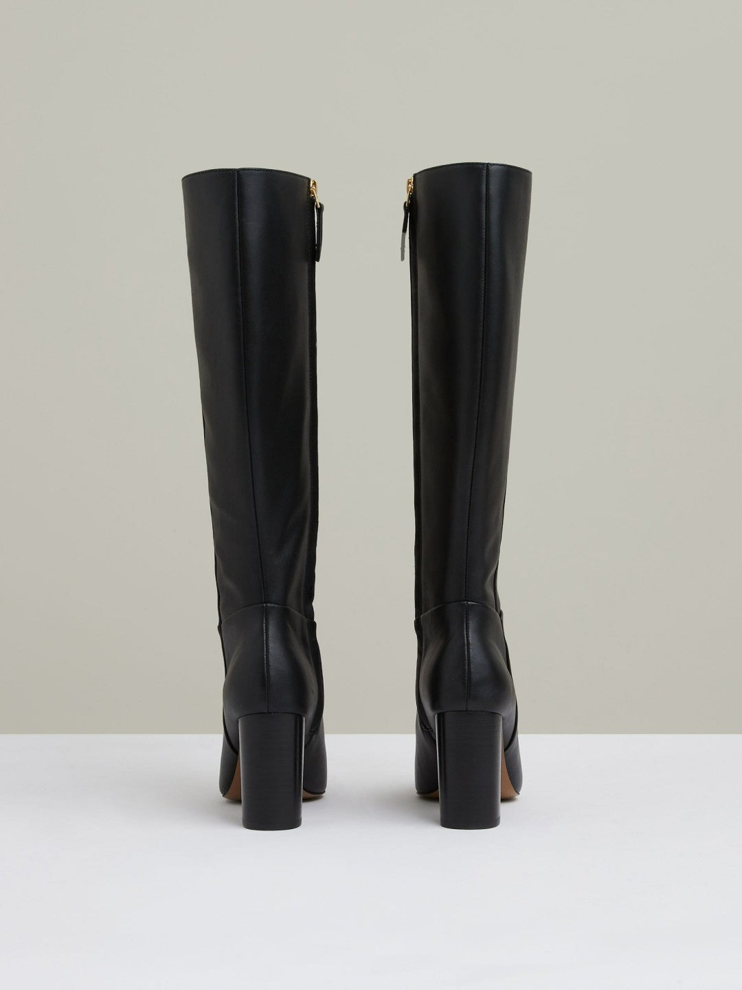 Reiss | Block Heel Knee High Boots in Black