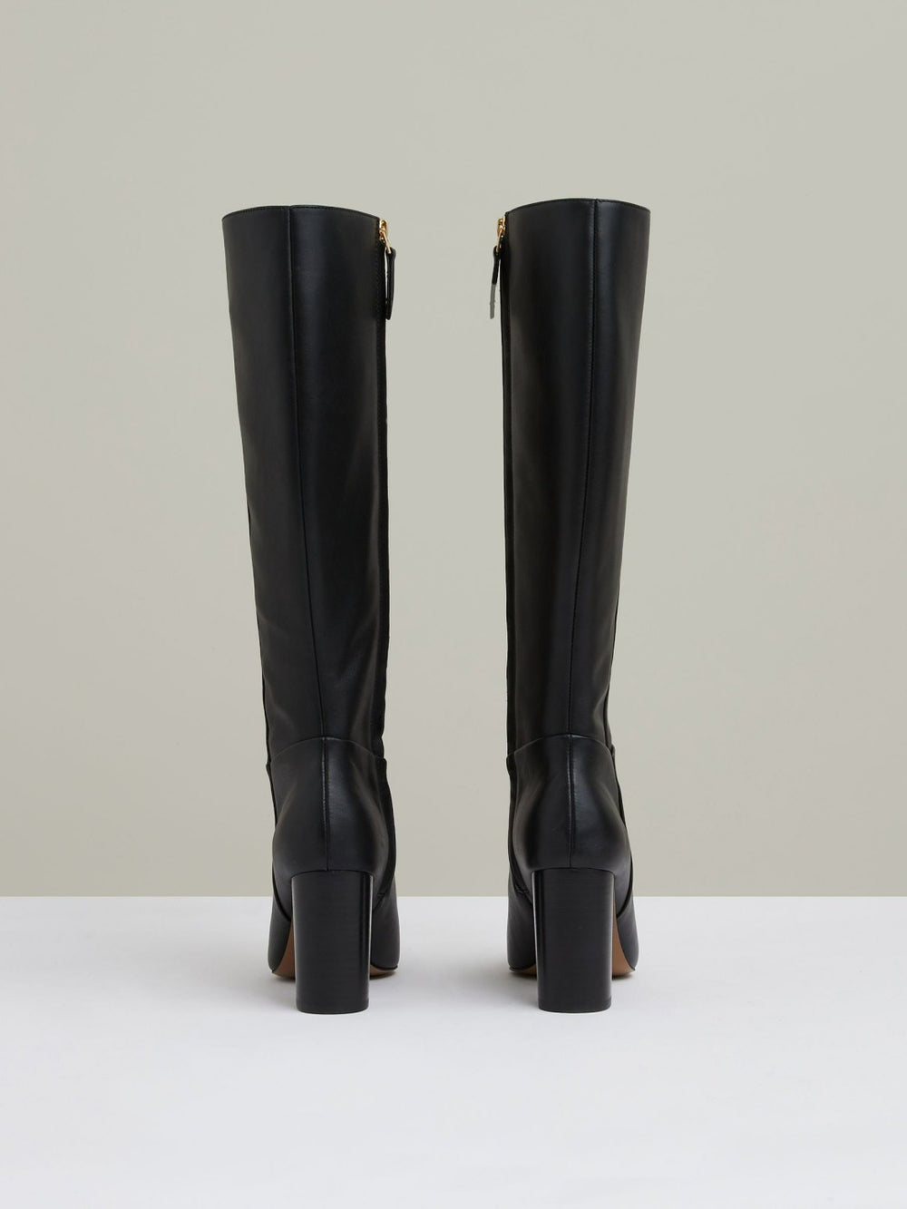 Reiss | Block Heel Knee High Boots in Black