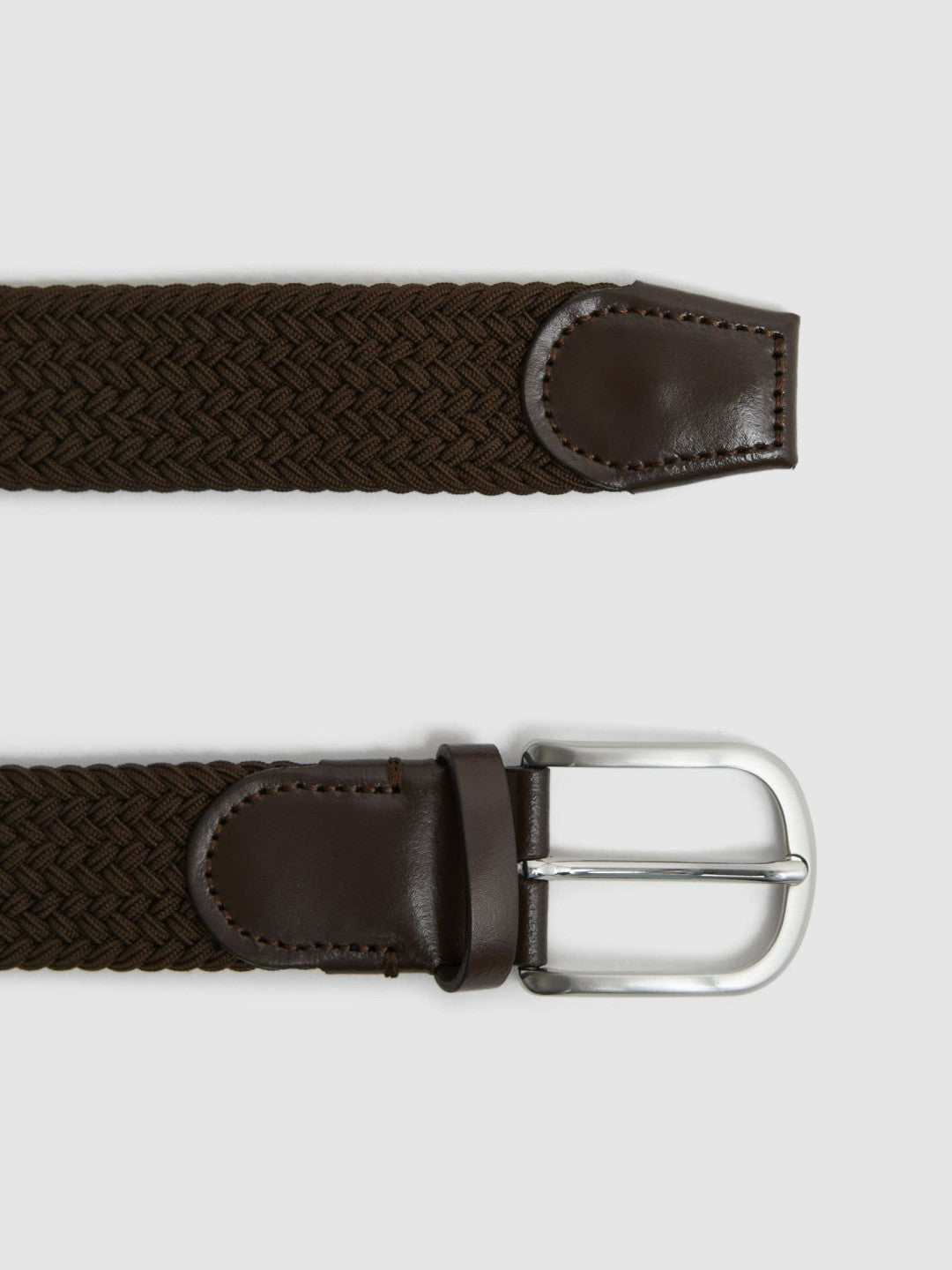 Reiss | Woven Belt in Dark Brown