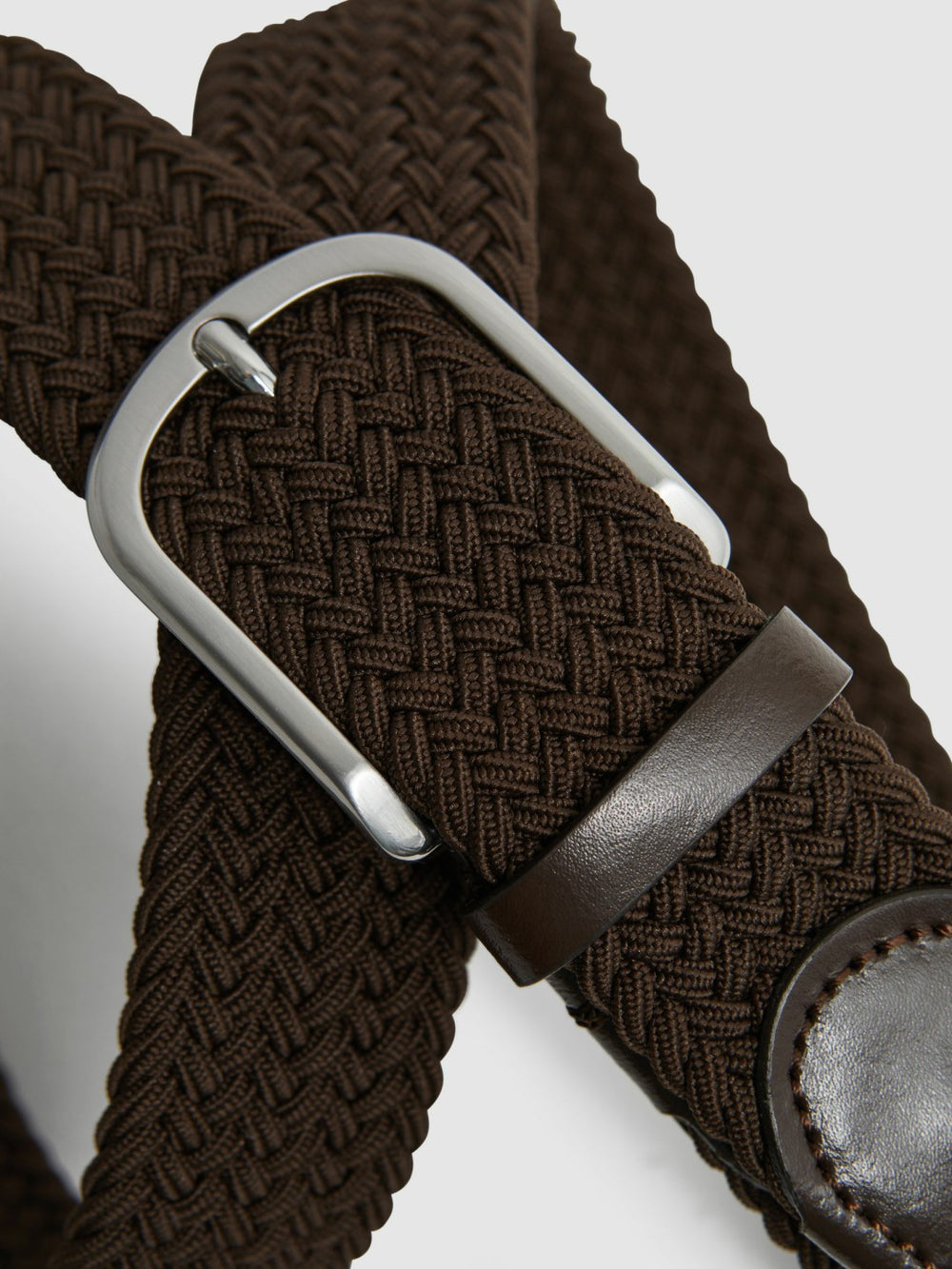 Reiss | Woven Belt in Dark Brown