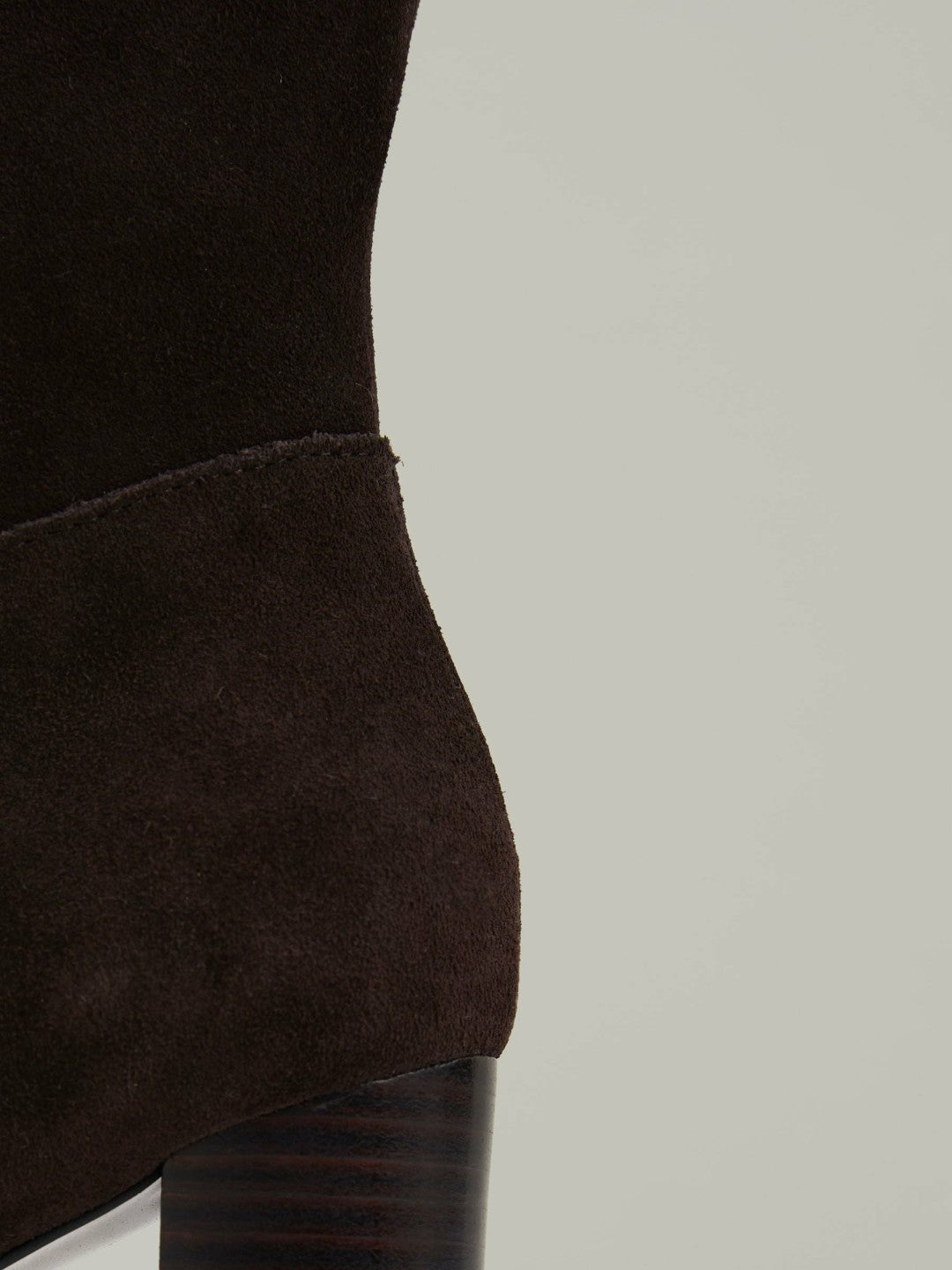 Reiss | Block Heel Knee High Boots in Chocolate