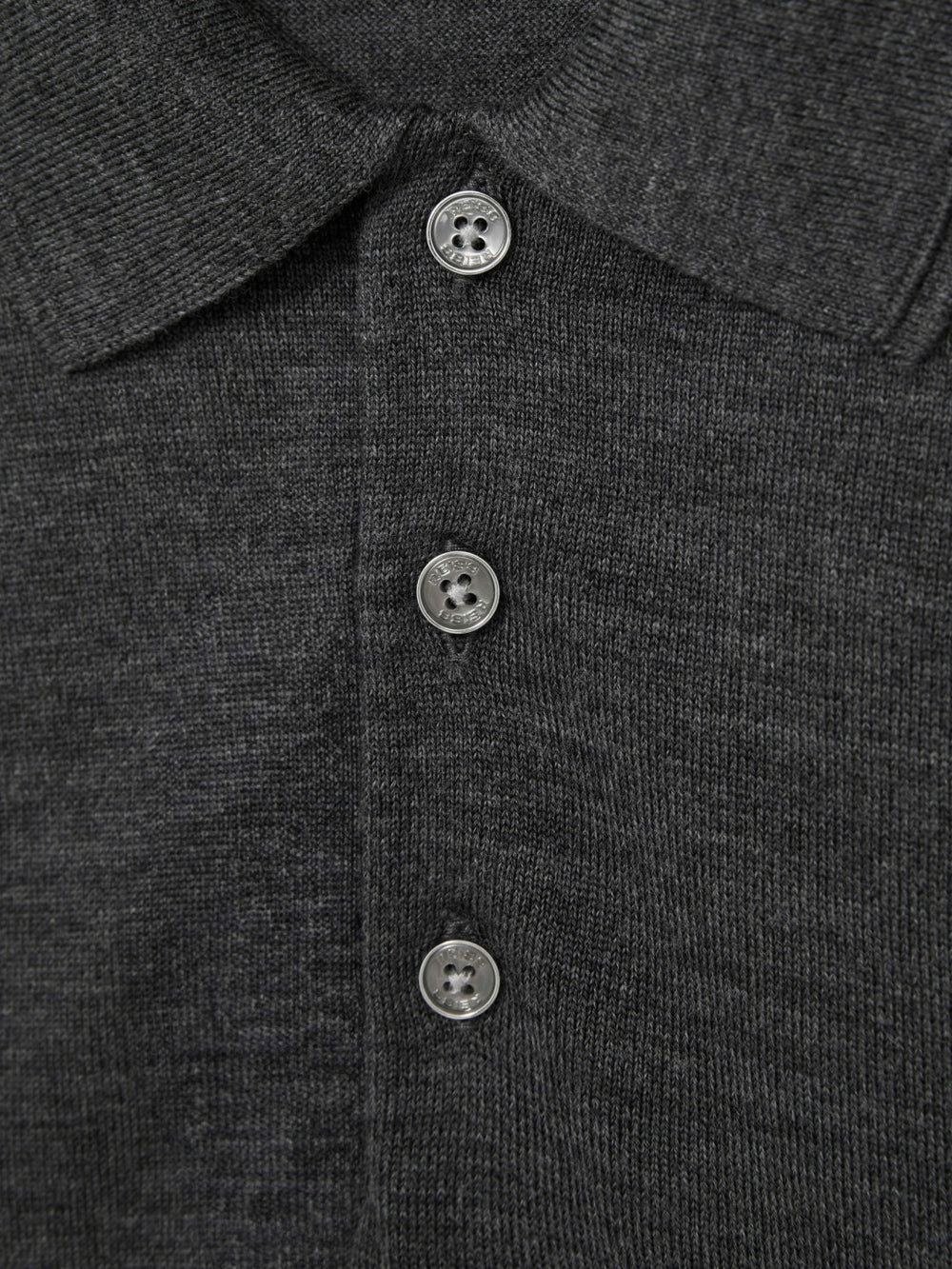 Reiss | Merino Wool Polo Shirt in Derby Grey Marl