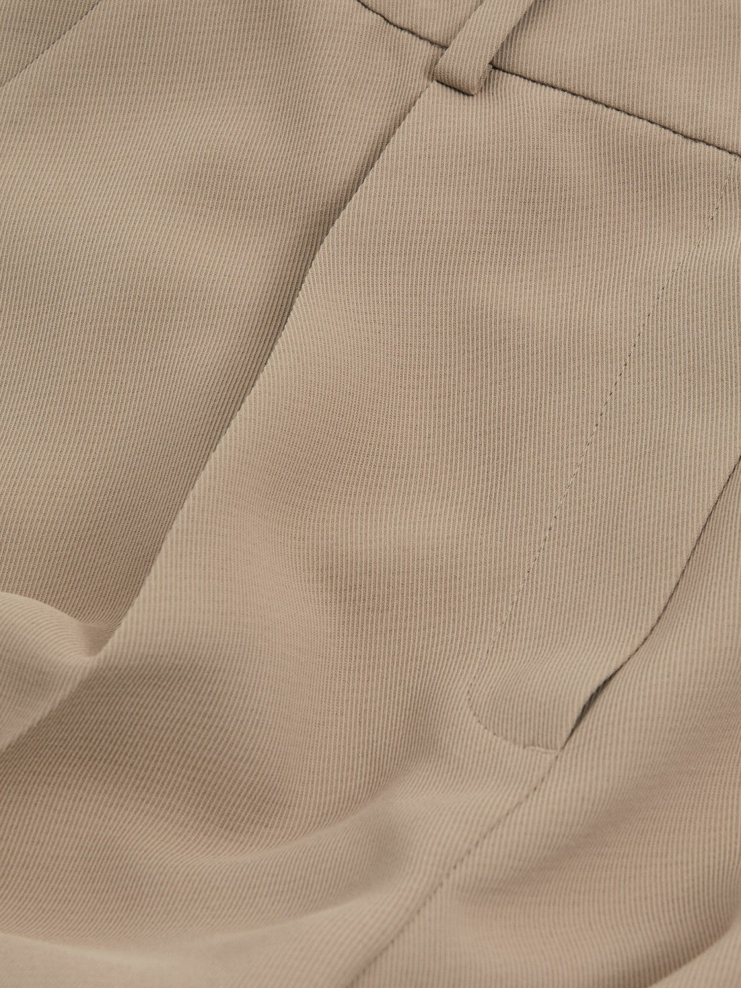 Reiss | Half-Elasticated Wide Leg Trousers in Mink Neutral