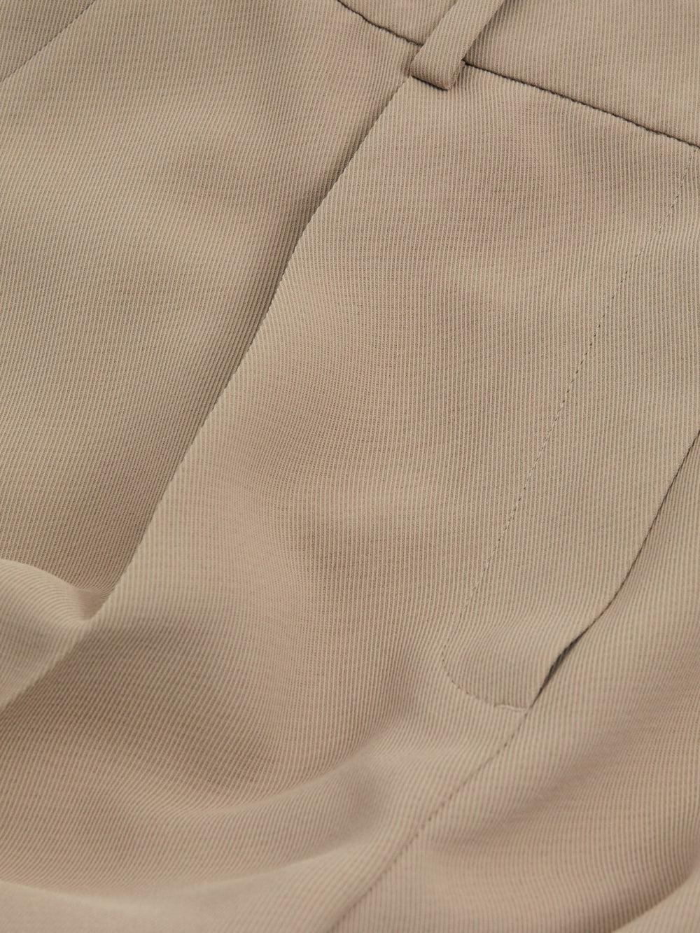 Reiss | Half-Elasticated Wide Leg Trousers in Mink Neutral