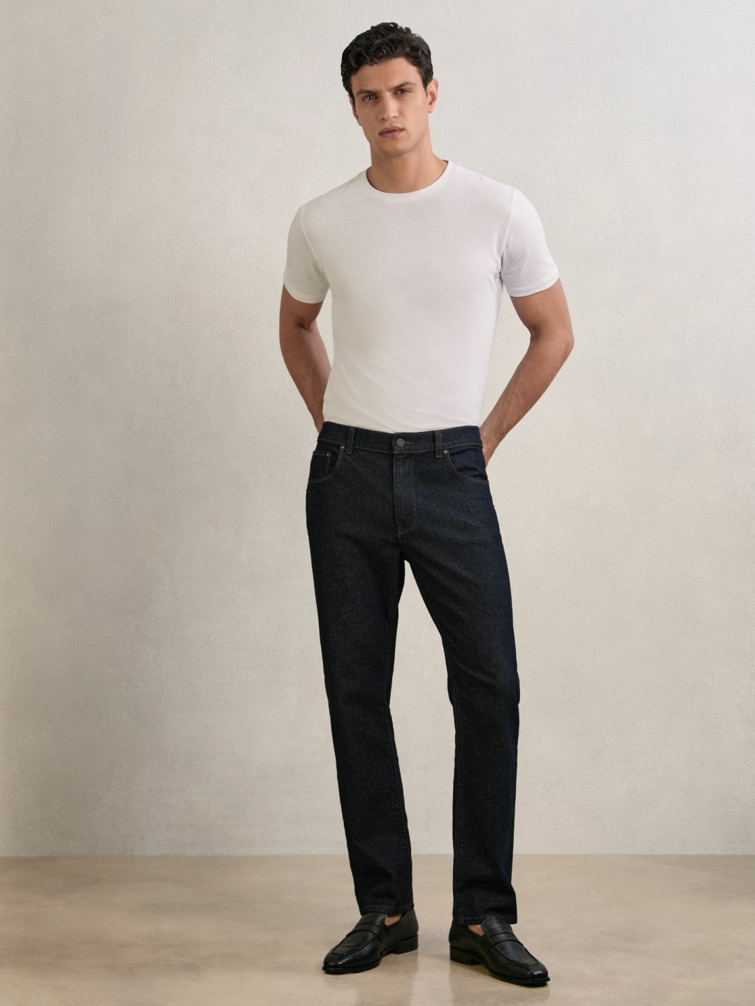 Reiss | Straight-Leg Jeans in Raw Indigo