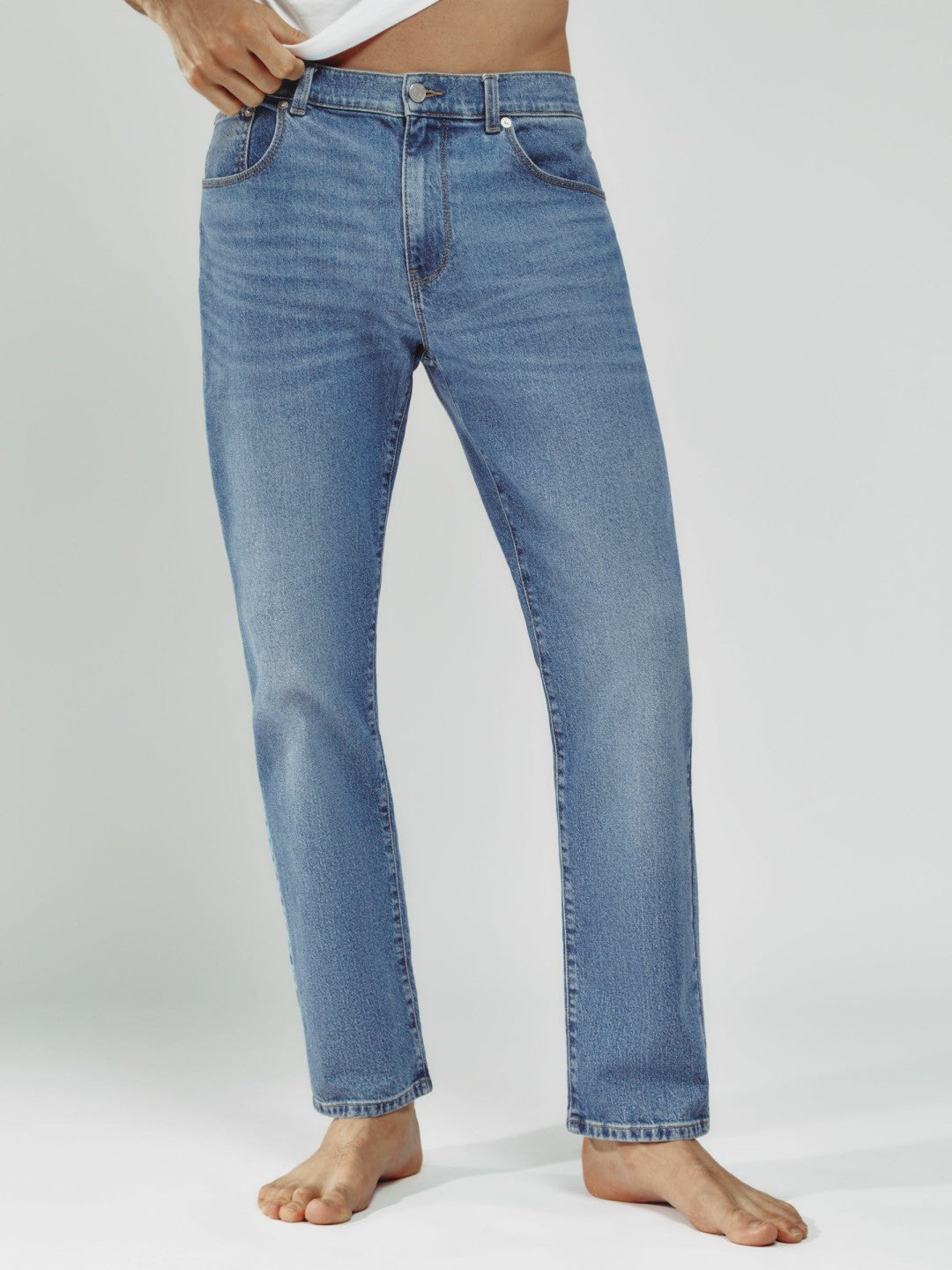 Reiss | Straight-Leg Jeans in Mid Blue Wash