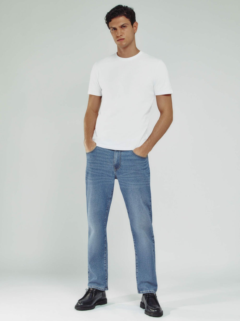 Reiss | Straight-Leg Jeans in Mid Blue Wash