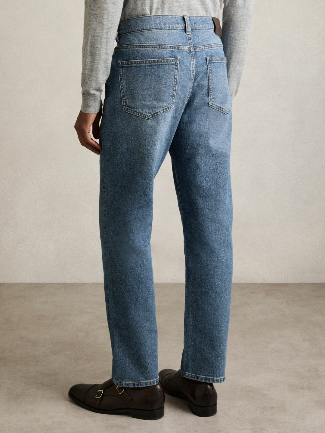 Reiss | Straight-Leg Jeans in Mid Blue Wash