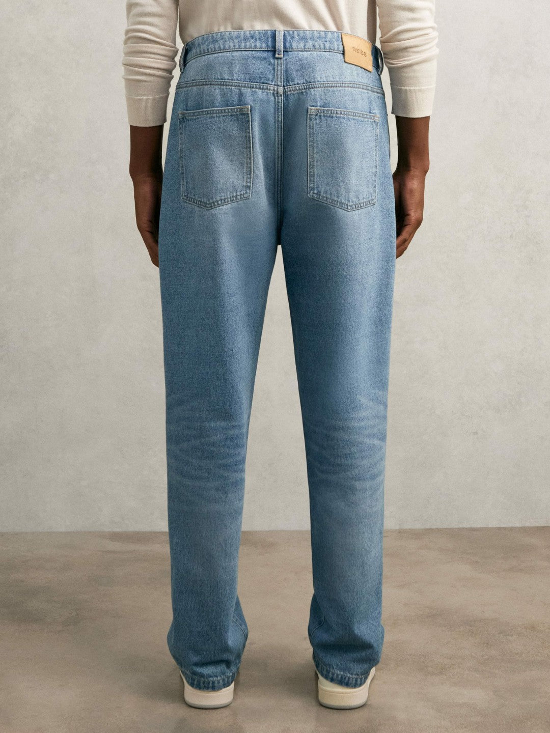 Reiss | Loose-Fit Jeans in Light Blue Wash