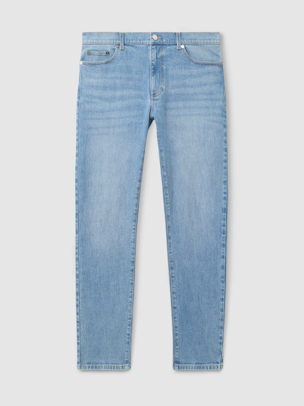 Reiss | Cotton-Stretch Slim-Fit Jeans in Light Blue Wash