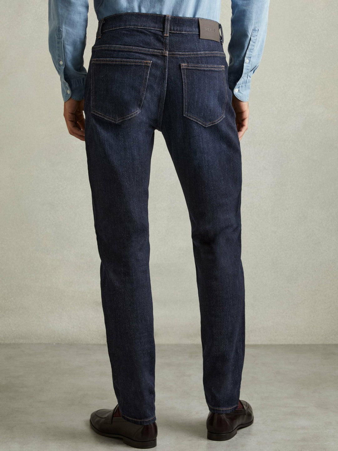 Reiss | Cotton-Stretch Slim-Fit Jeans in Indigo Blue Wash