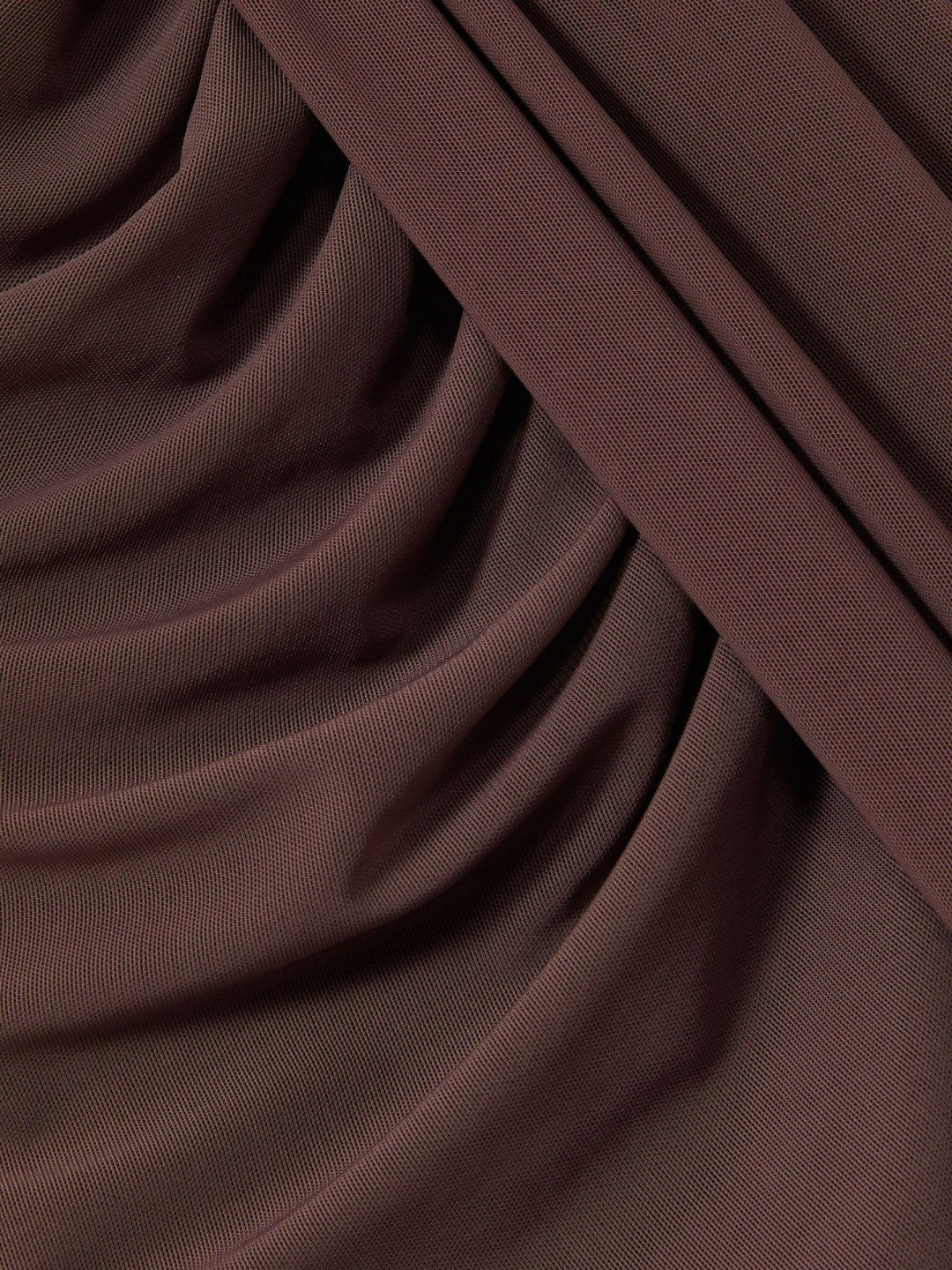 Reiss | Sheer Ruched Maxi Dress in Taupe
