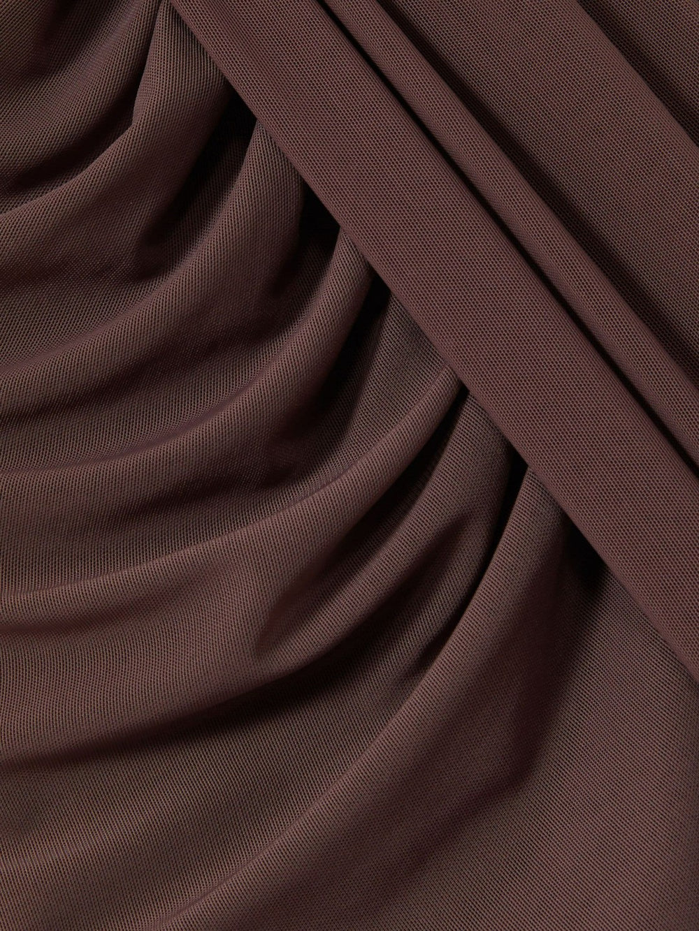 Reiss | Sheer Ruched Maxi Dress in Taupe