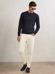 Reiss | Relaxed-Fit Cropped Jeans in White