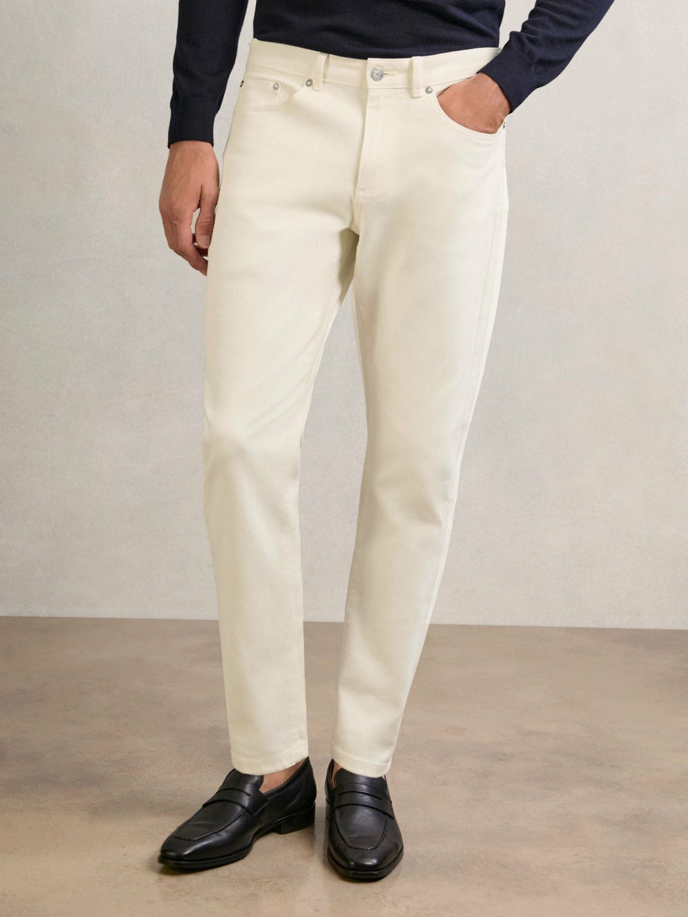 Reiss | Relaxed-Fit Cropped Jeans in White