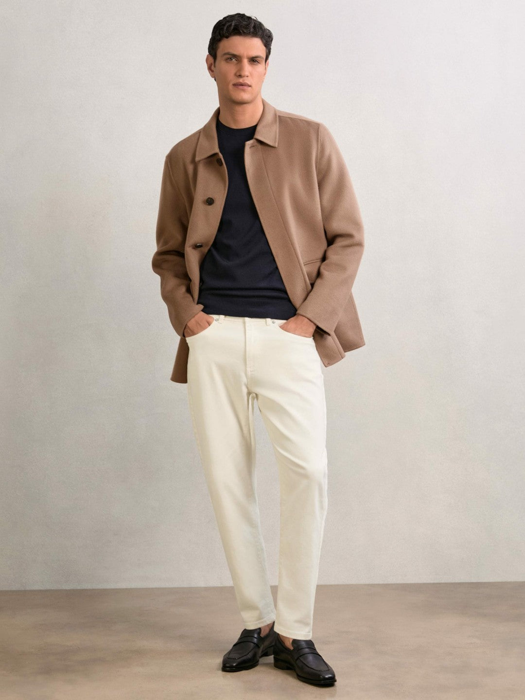 Reiss | Relaxed-Fit Cropped Jeans in White