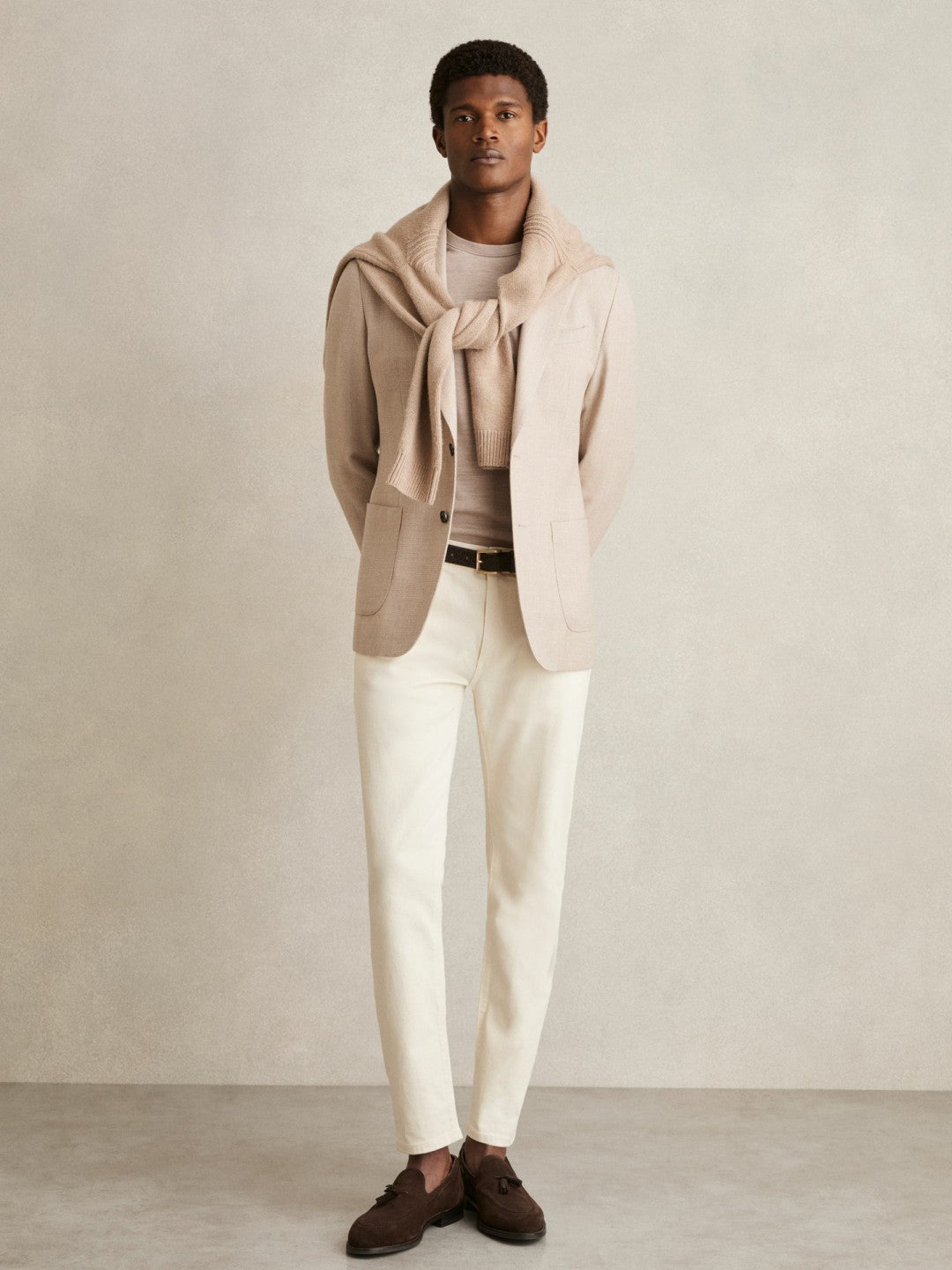 Reiss | Cotton-Stretch Slim-Fit Jeans in White