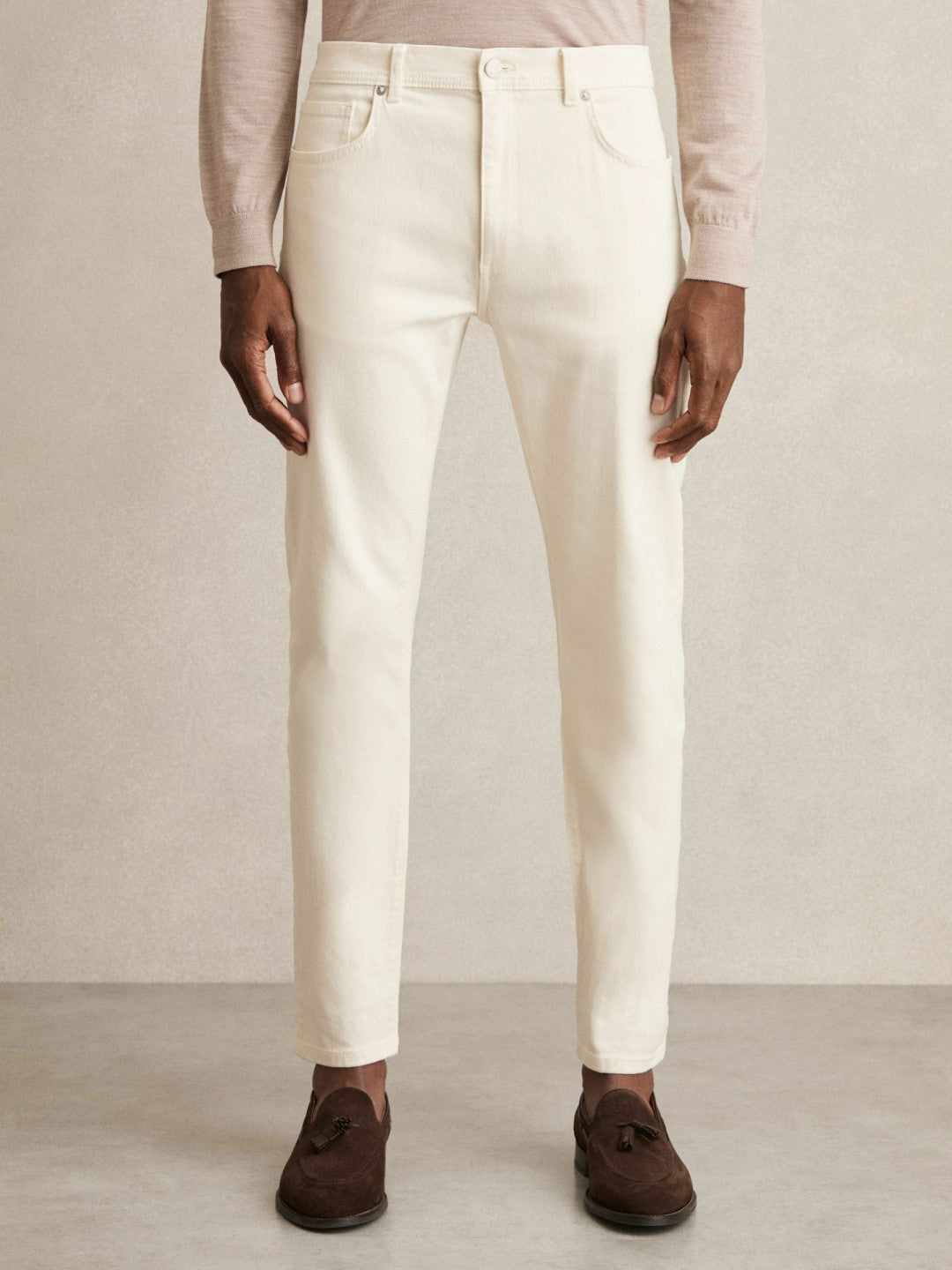 Reiss | Cotton-Stretch Slim-Fit Jeans in White