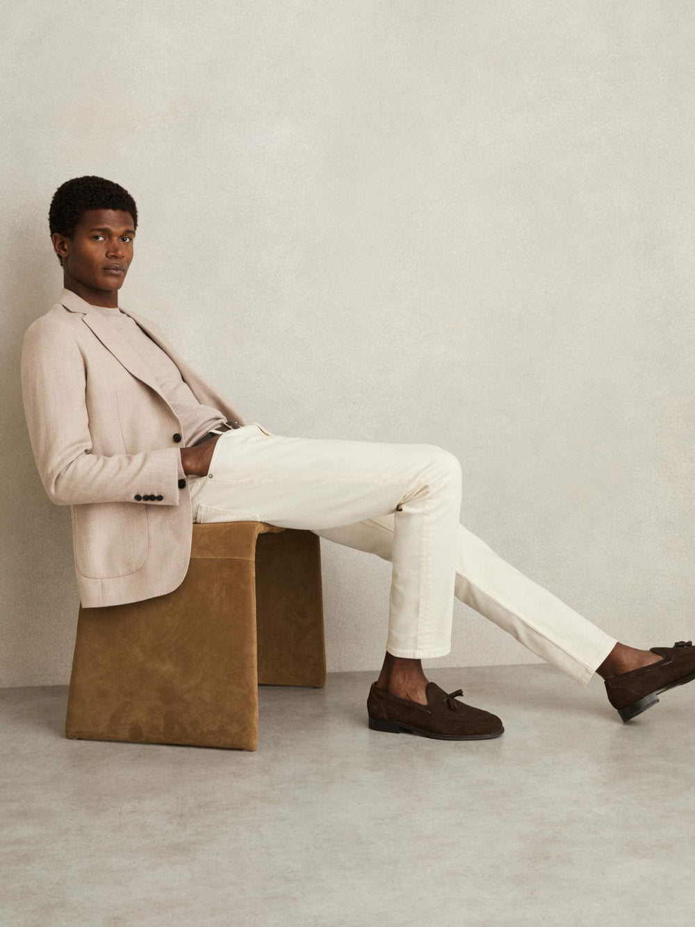 Reiss | Cotton-Stretch Slim-Fit Jeans in White