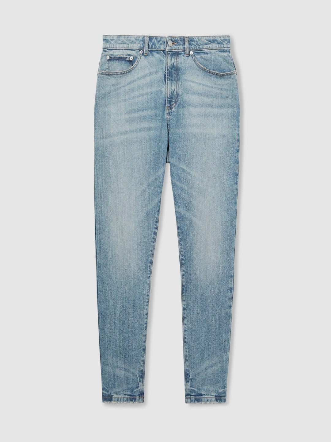 Reiss | Relaxed-Fit Cropped Jeans in Light Blue Wash
