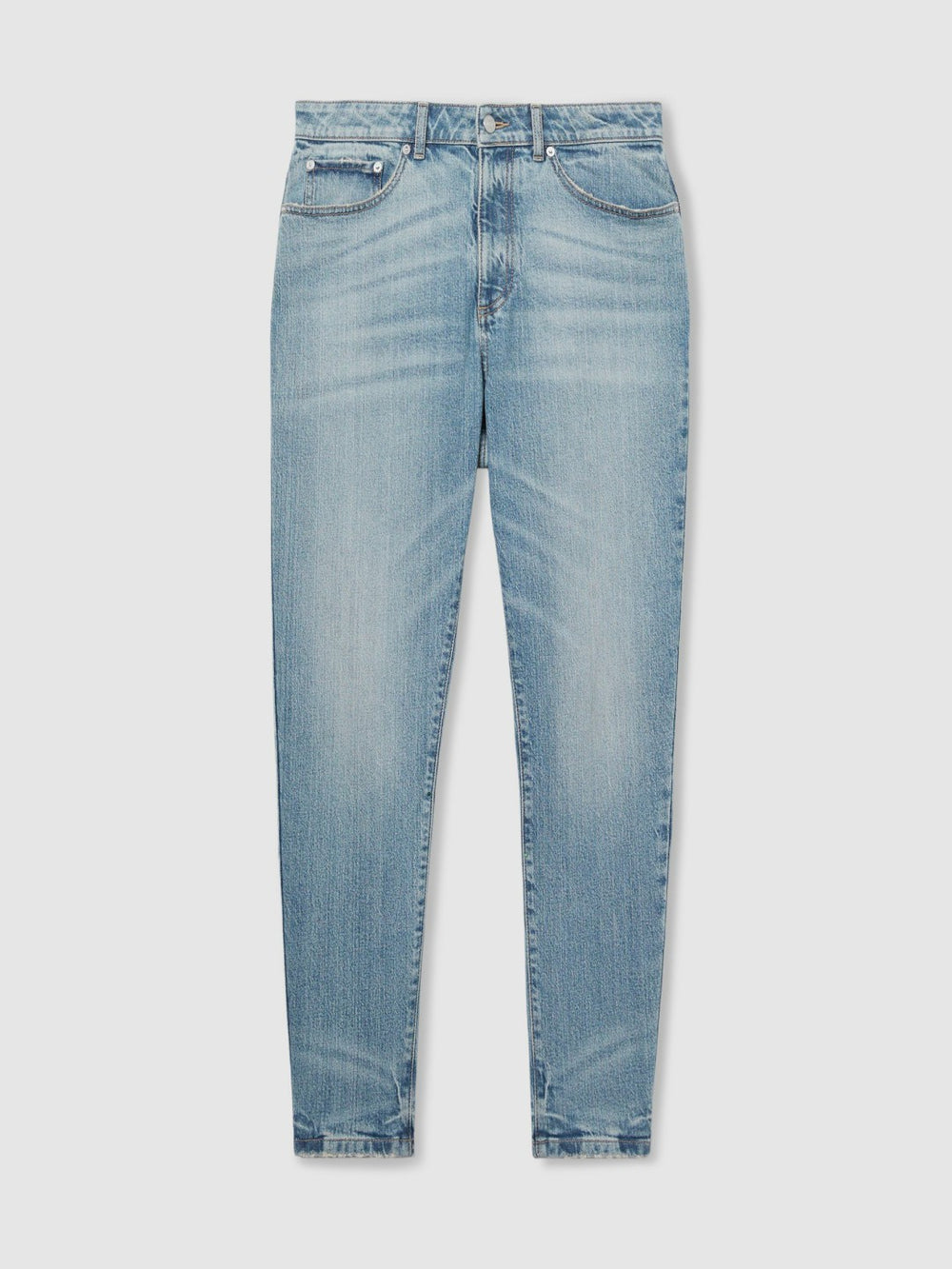Reiss | Relaxed-Fit Cropped Jeans in Light Blue Wash