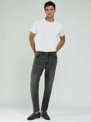 Reiss | Relaxed-Fit Cropped Jeans in Washed Black