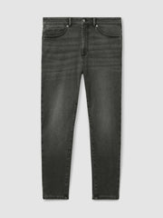 Reiss | Relaxed-Fit Cropped Jeans in Washed Black