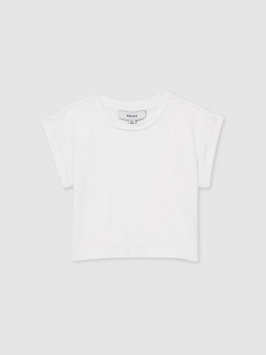 Reiss | 4-9 yrs Cotton-Jersey Cropped T-Shirt in White