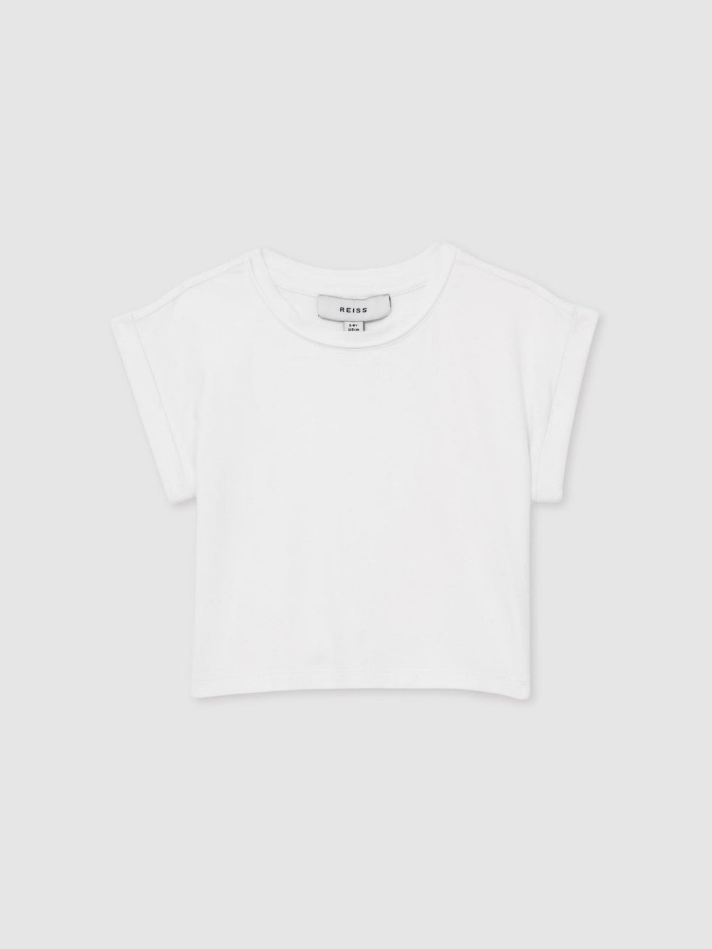 Reiss | 4-9 yrs Cotton-Jersey Cropped T-Shirt in White