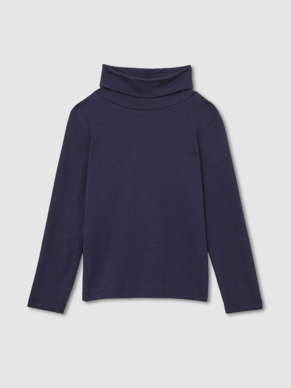 Reiss | 4-9 yrs Cotton-Jersey Roll-Neck Top with Stretch in Navy