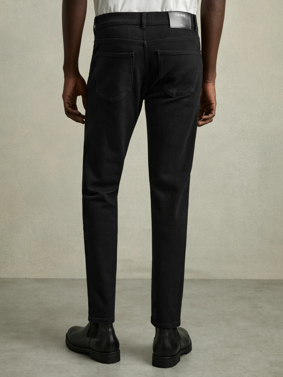 Reiss | Cotton-Stretch Slim-Fit Jeans in Stay Black