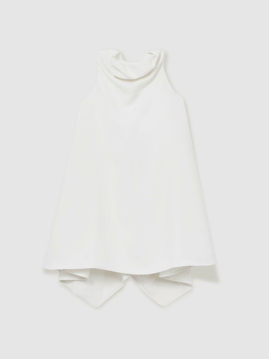 Reiss | 13-14 yrs High-Neck Drape Back Dress in Ivory