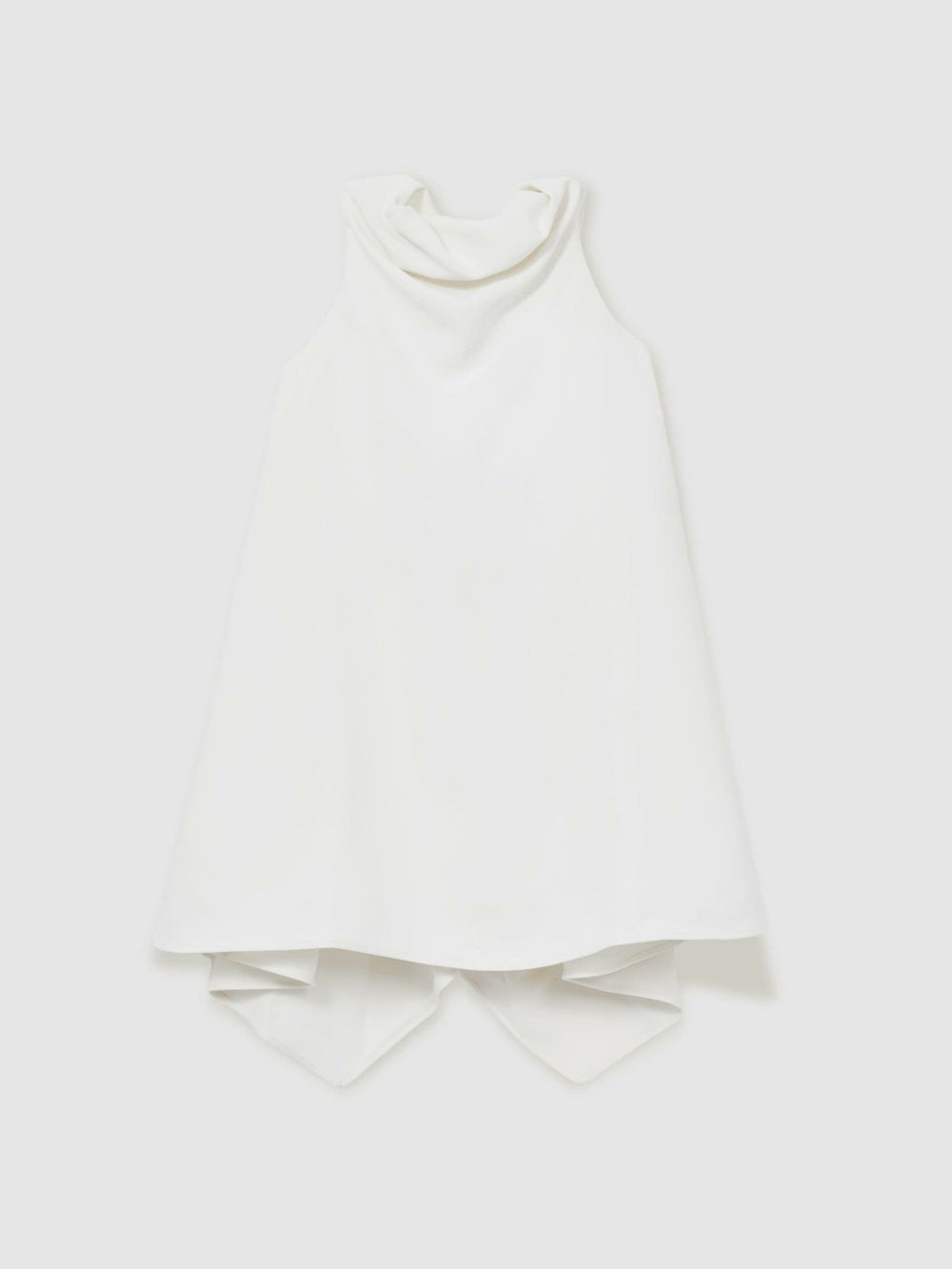 Reiss | 13-14 yrs High-Neck Drape Back Dress in Ivory