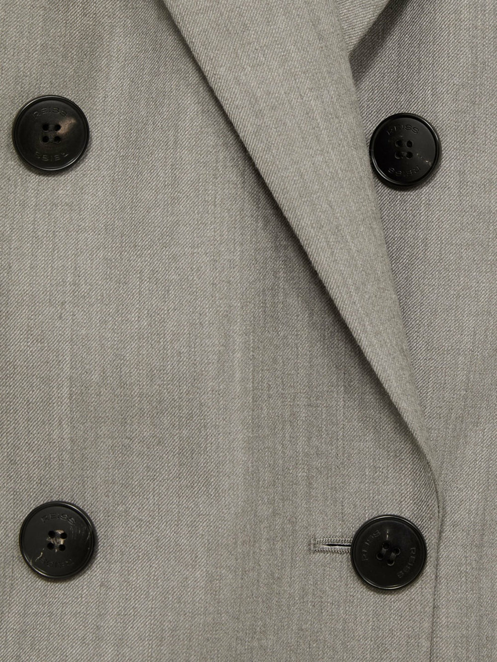 Reiss | Wool Oversized Double-Breasted Blazer in Grey