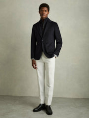 Reiss | Single-Breasted Blazer With Gilet Insert Regular-Fit in Navy