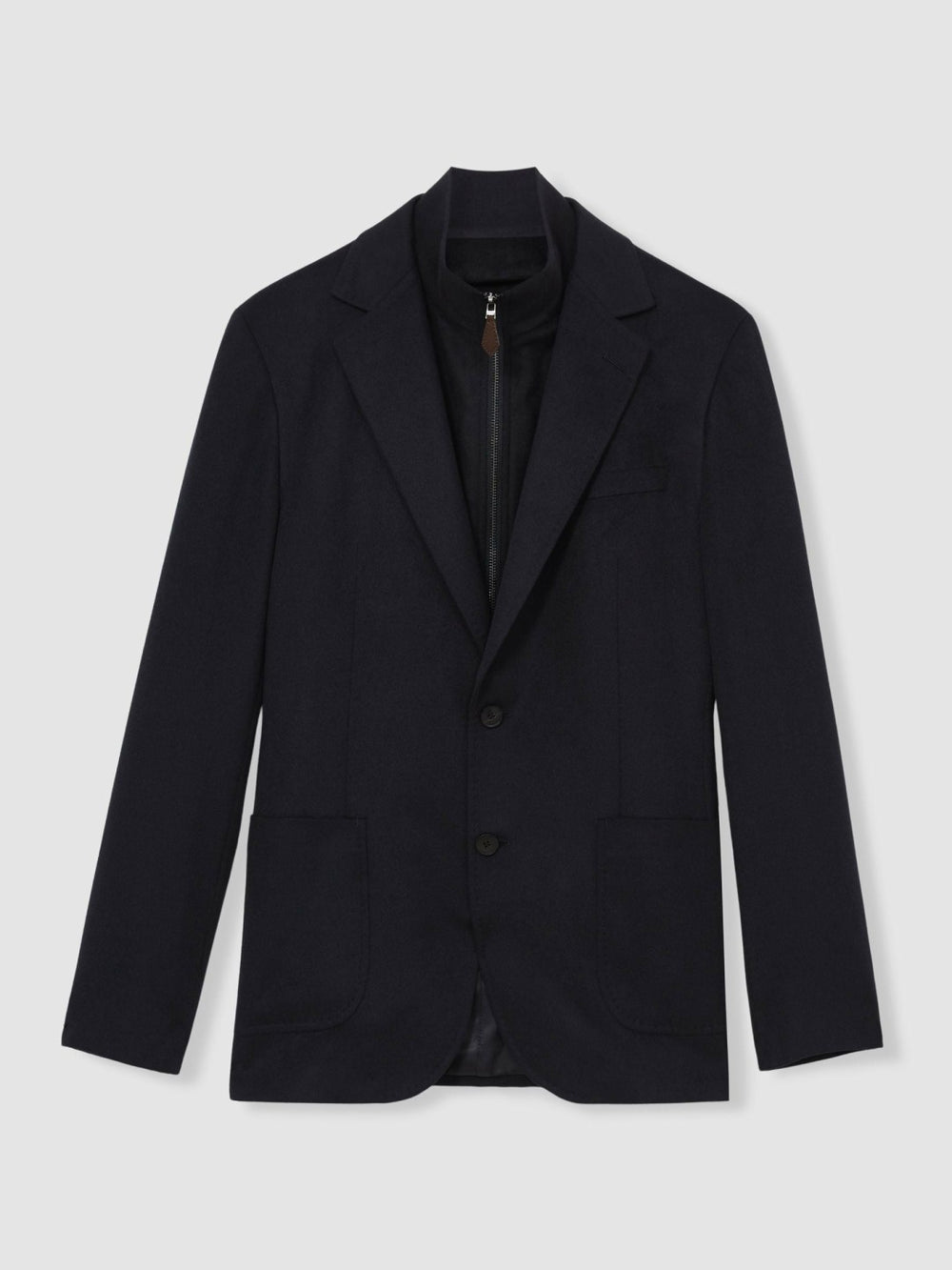 Reiss | Single-Breasted Blazer With Gilet Insert Regular-Fit in Navy