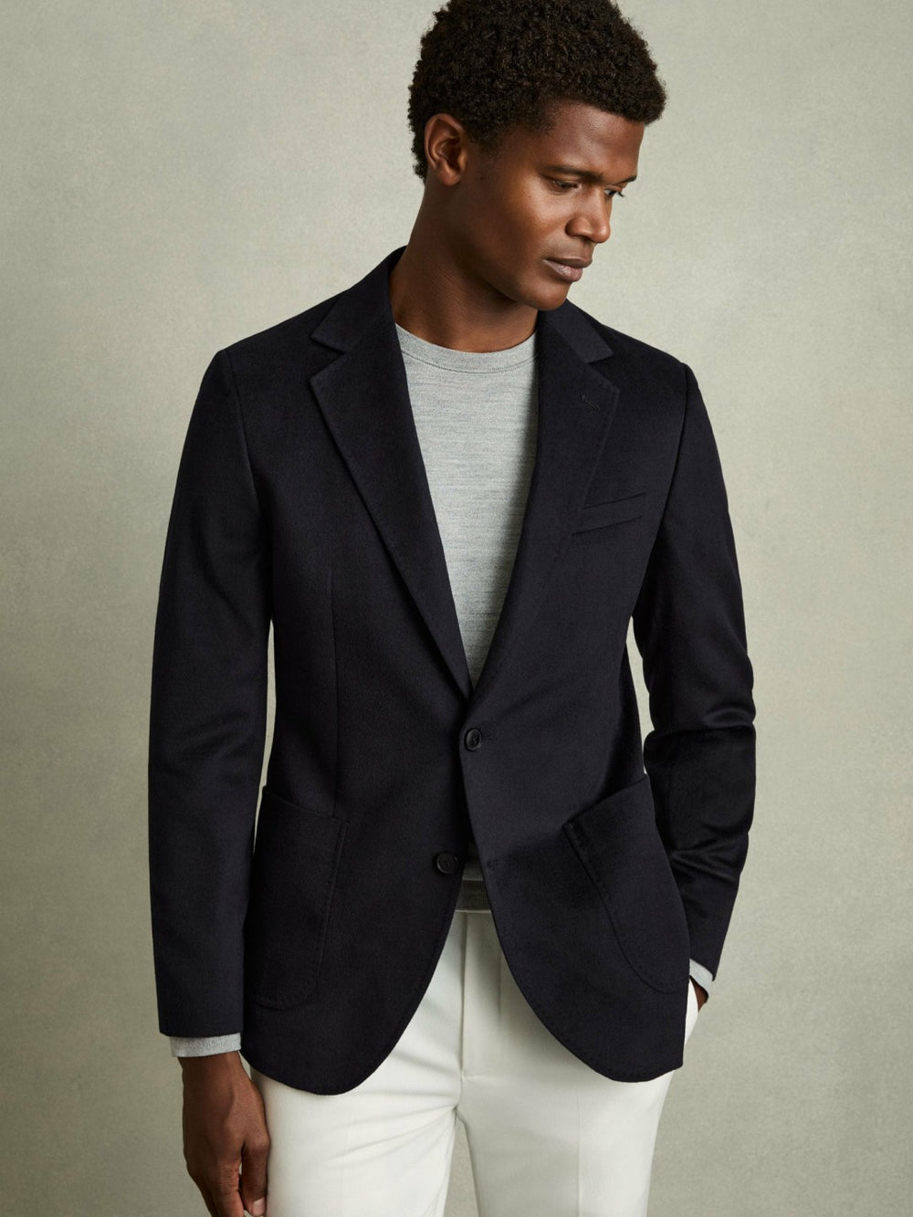 Reiss | Single-Breasted Blazer With Gilet Insert Regular-Fit in Navy